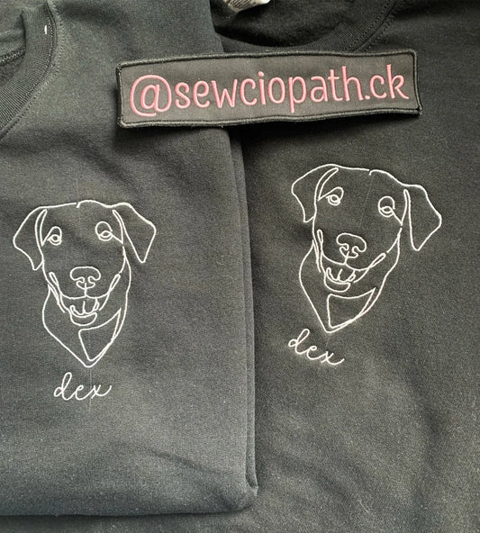 Pet Portrait Embroidered Sweatshirt