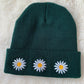 Embroidered Flower Beanie
