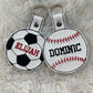 Personalized Baseball Keychain