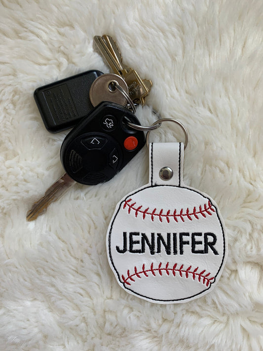 Personalized Baseball Keychain