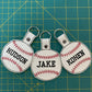 Personalized Baseball Keychain