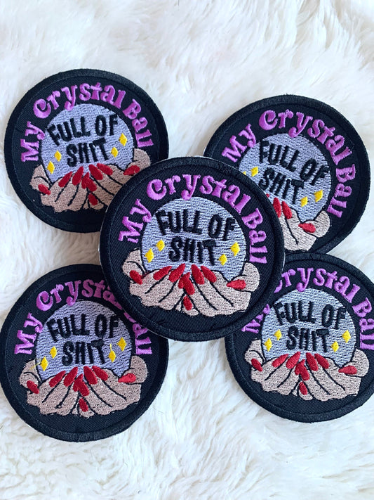 Crystal Ball Full of Shit Iron-on Patch