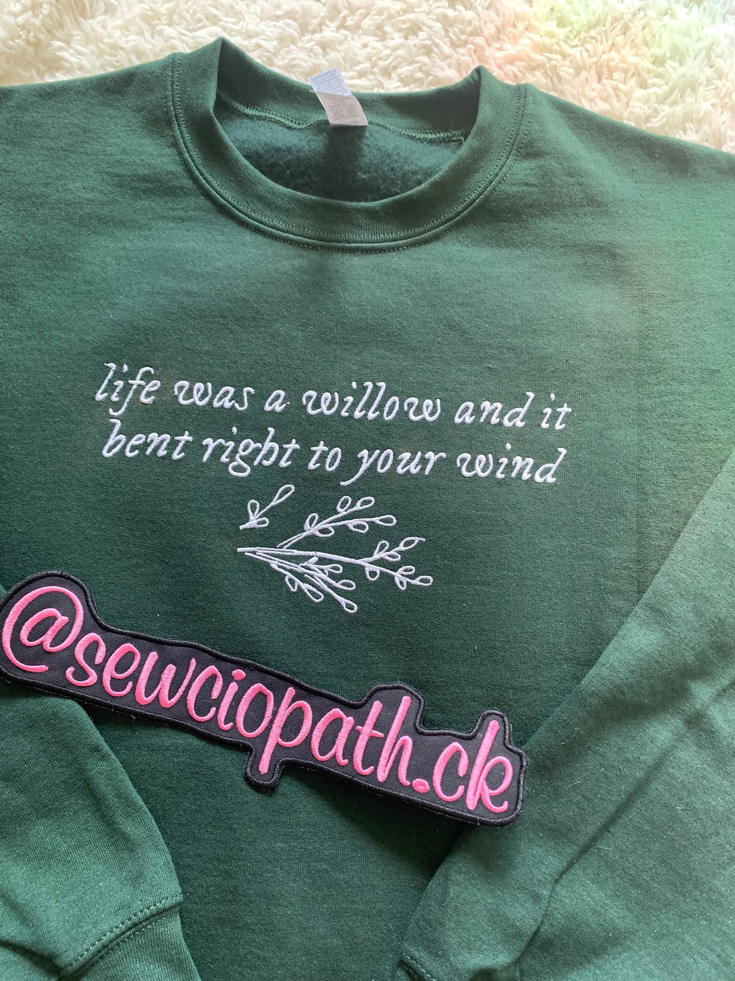 Life Was a Willow Embroidered Sweatshirt